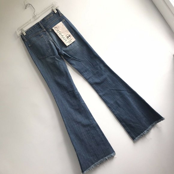 Carmar stretch denim mid rise flare jeans - Picture 2 of 9